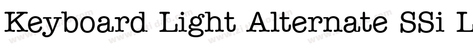 Keyboard Light Alternate SSi Light Alternate字体转换
